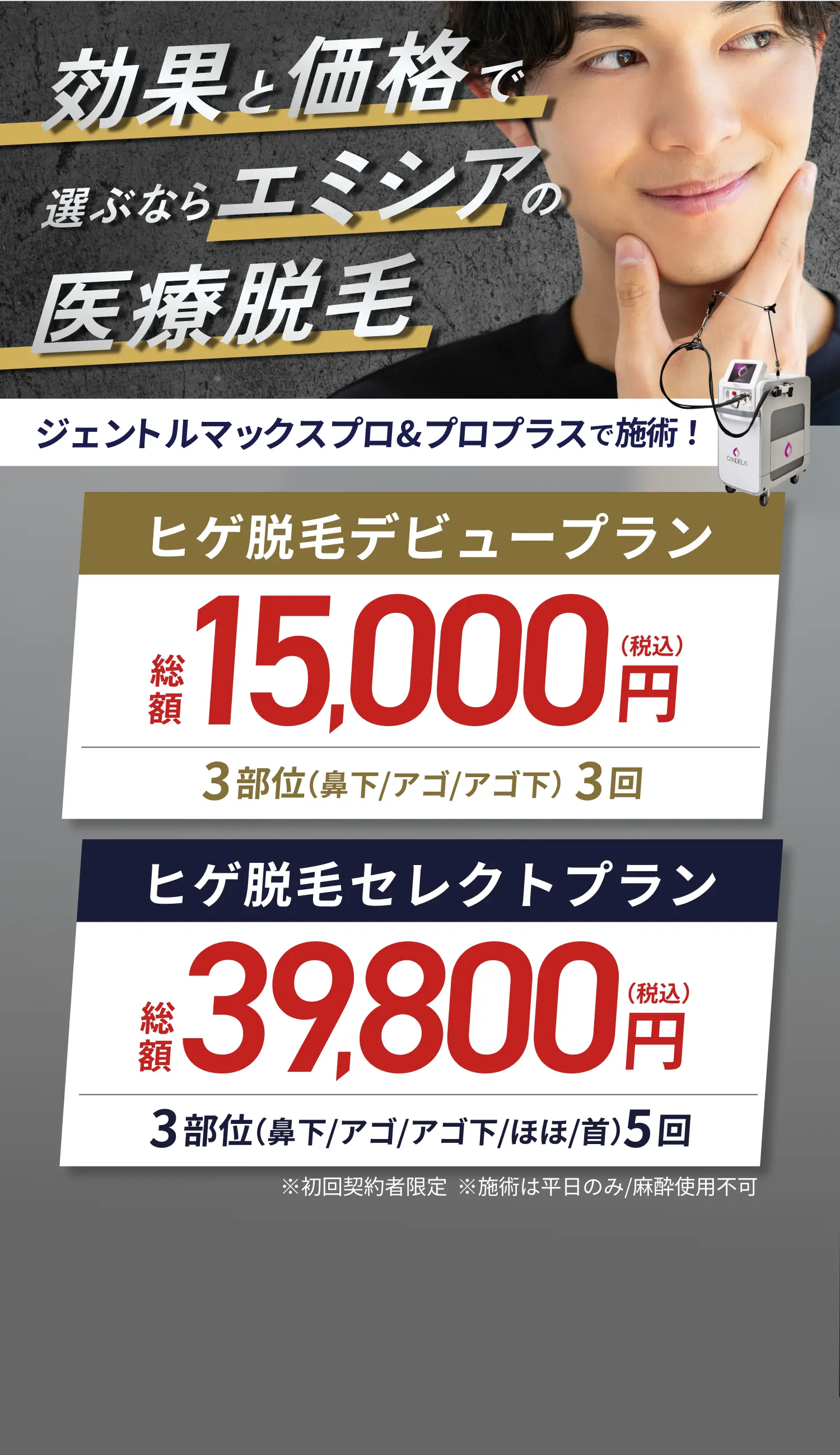エミシアクリニックの医療脱毛